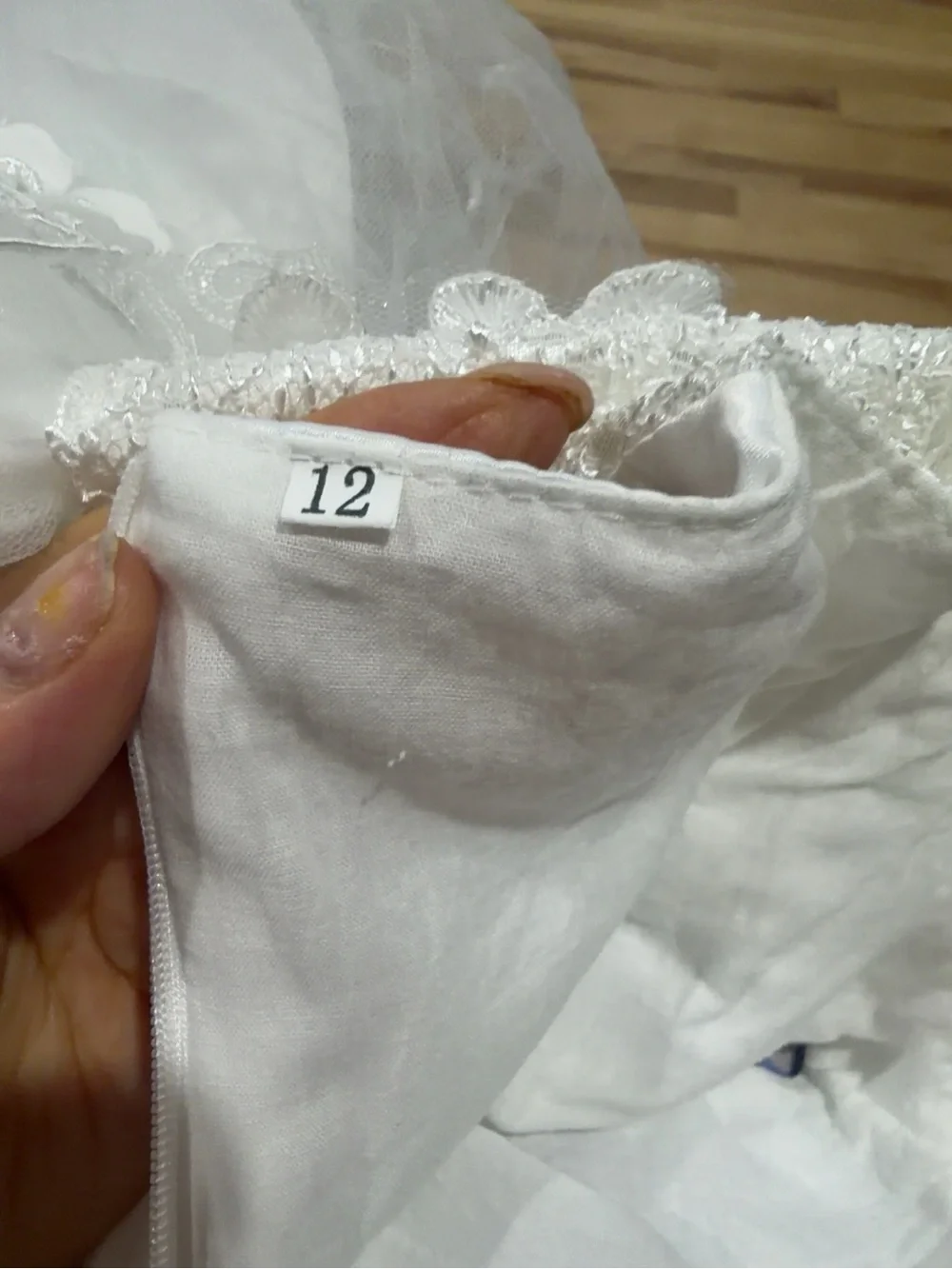 Baby Girl White Lace Tulle Dress with Headband.  64